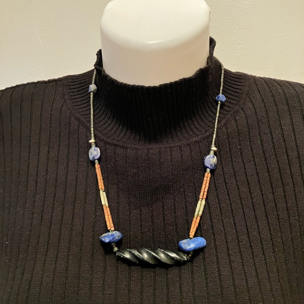 Vintage Natural Semi-Precious Stone Beaded Necklace